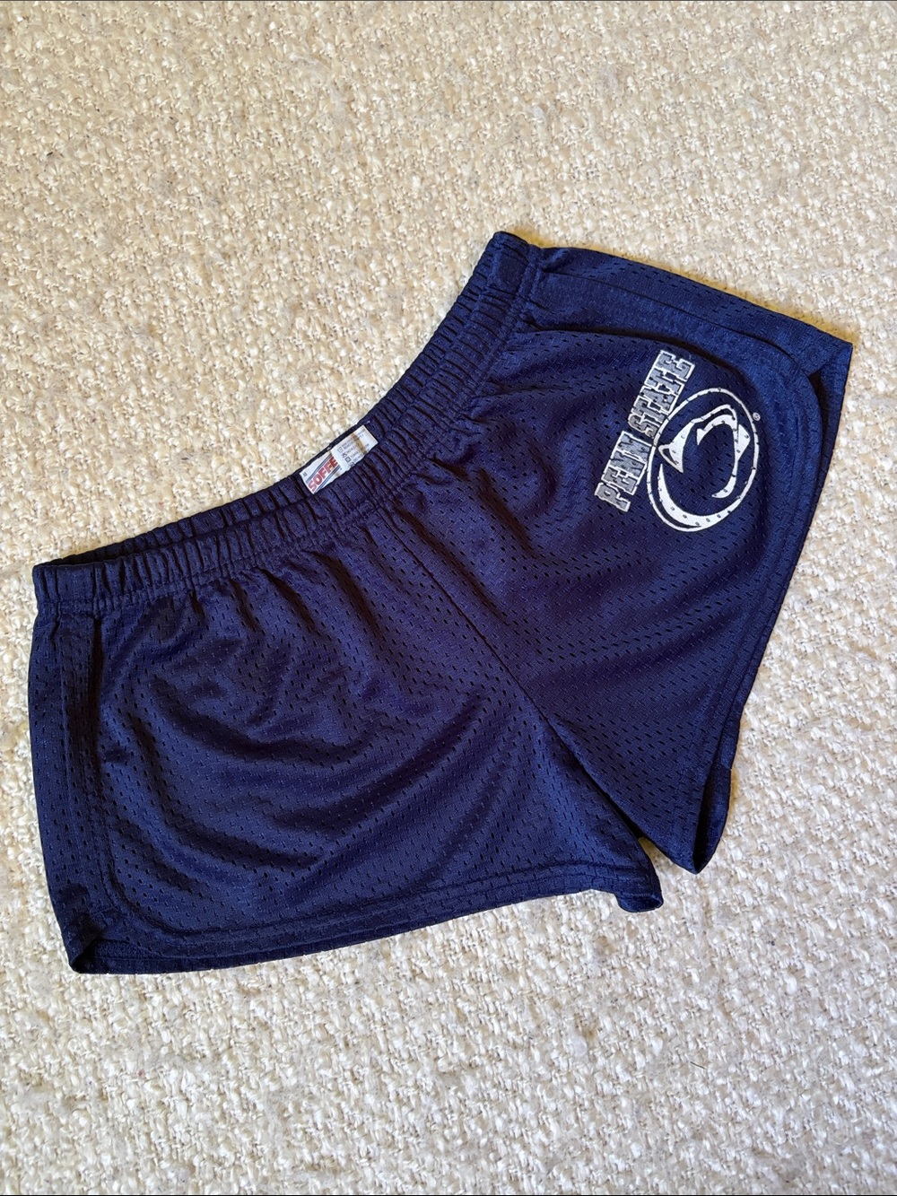 🐾 SOFFE WOMENS SIZE MEDIUM NAVY BLUE PENN STATE MESH SHORY SHORTS